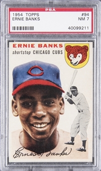 1954 Topps #94 Ernie Banks Rookie Card – PSA NM 7